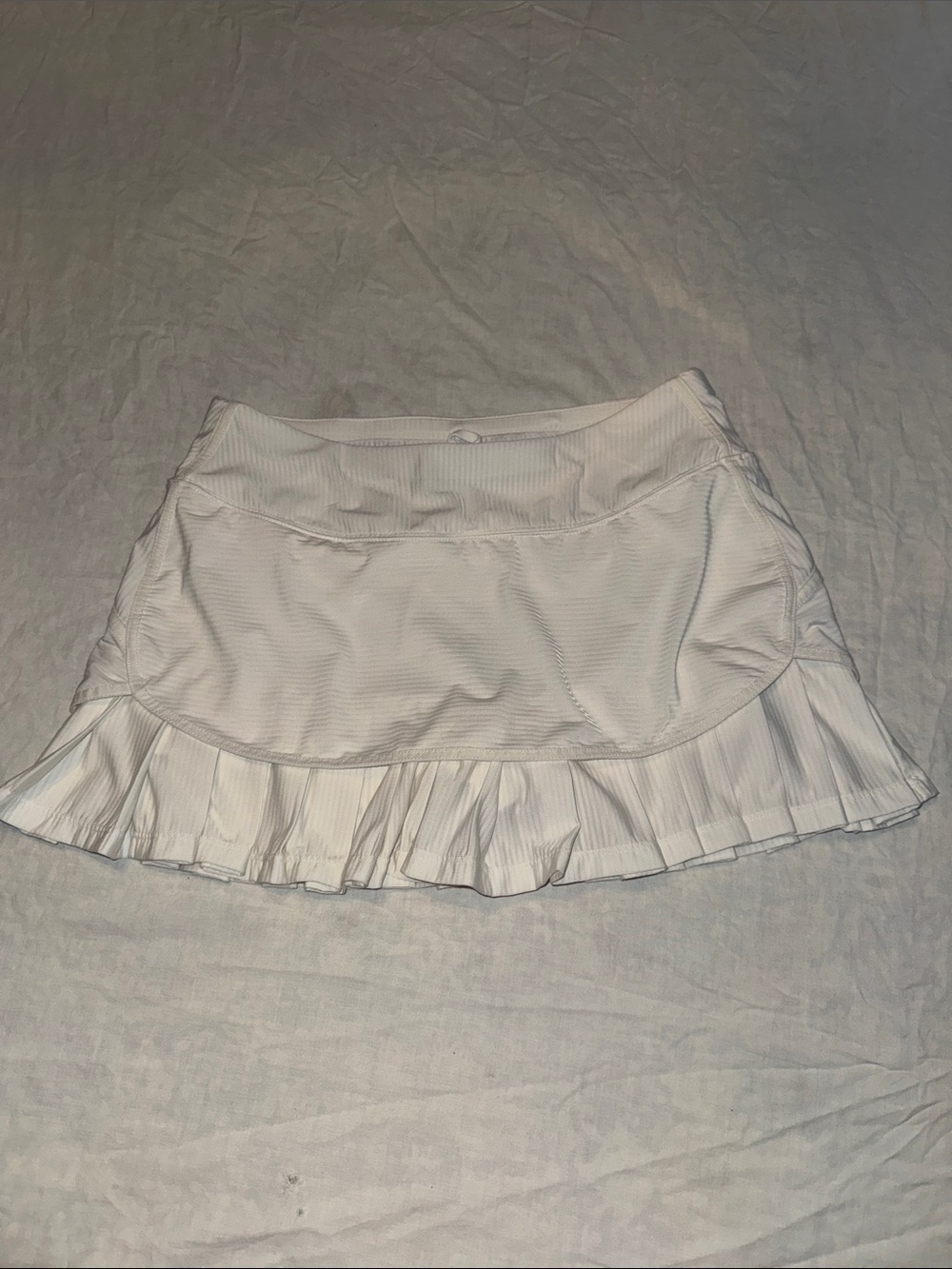 Athleta White Good Match Tonal Stripe Tennis Skirt With Built-in Shorts Small